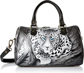 Anna by Anuschka Women's Genuine Leather Satchel | Zip Around | Hand-Painted Original Artwork