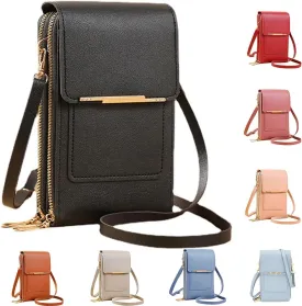 Anti-Theft Leather Bag,Small Crossbody Cell Phone Purse Wallet for Women,RFID Block Phone Purse Crossbody with Shoulder Strap