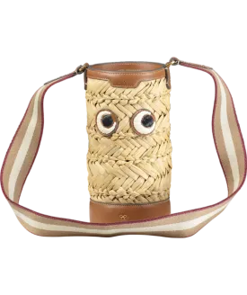 Anya Hindmarch Beige Eyes Wine Insulated Bottle Holder Bag