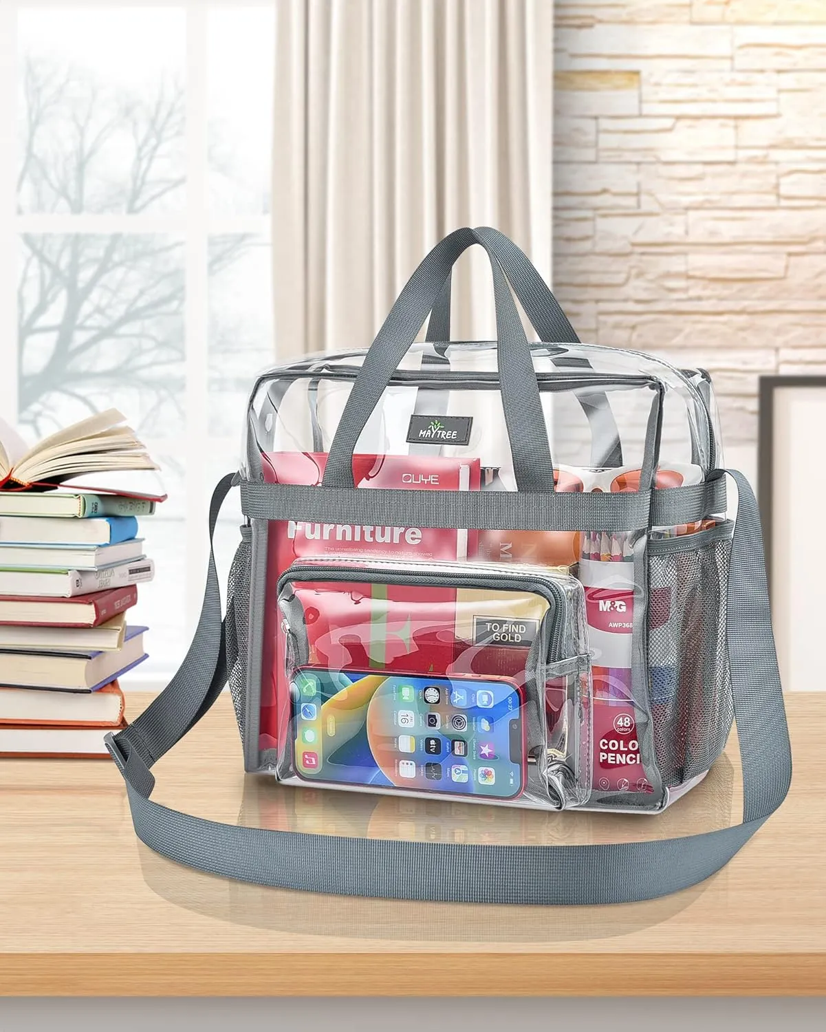 Bagenius Clear Bag Stadium Approved 12612 Clear bag for Stadium Events Sports Concert Festival Work