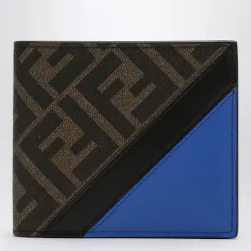 BI-FOLD DIAGONAL FF CANVAS WALLET BROWN