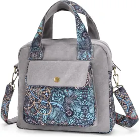 Black Butterfly Premium Canvas Shoulder Bag, Top Handle for Women, Lightweight Handbag, Small Style Crossbody