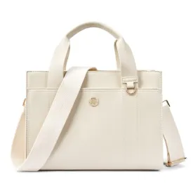 BOSTANTEN Small Tote Bag for Women Crossbody Trendy Purses Vegan Leather Satchel Handbags with Shoulder Strap Beige