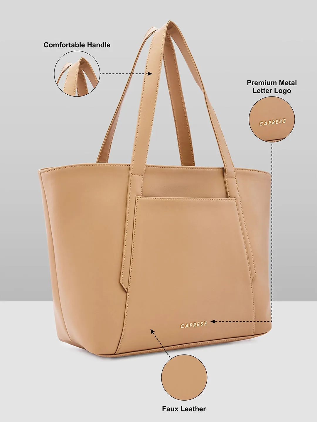Caprese Aarya Tote Large Beige