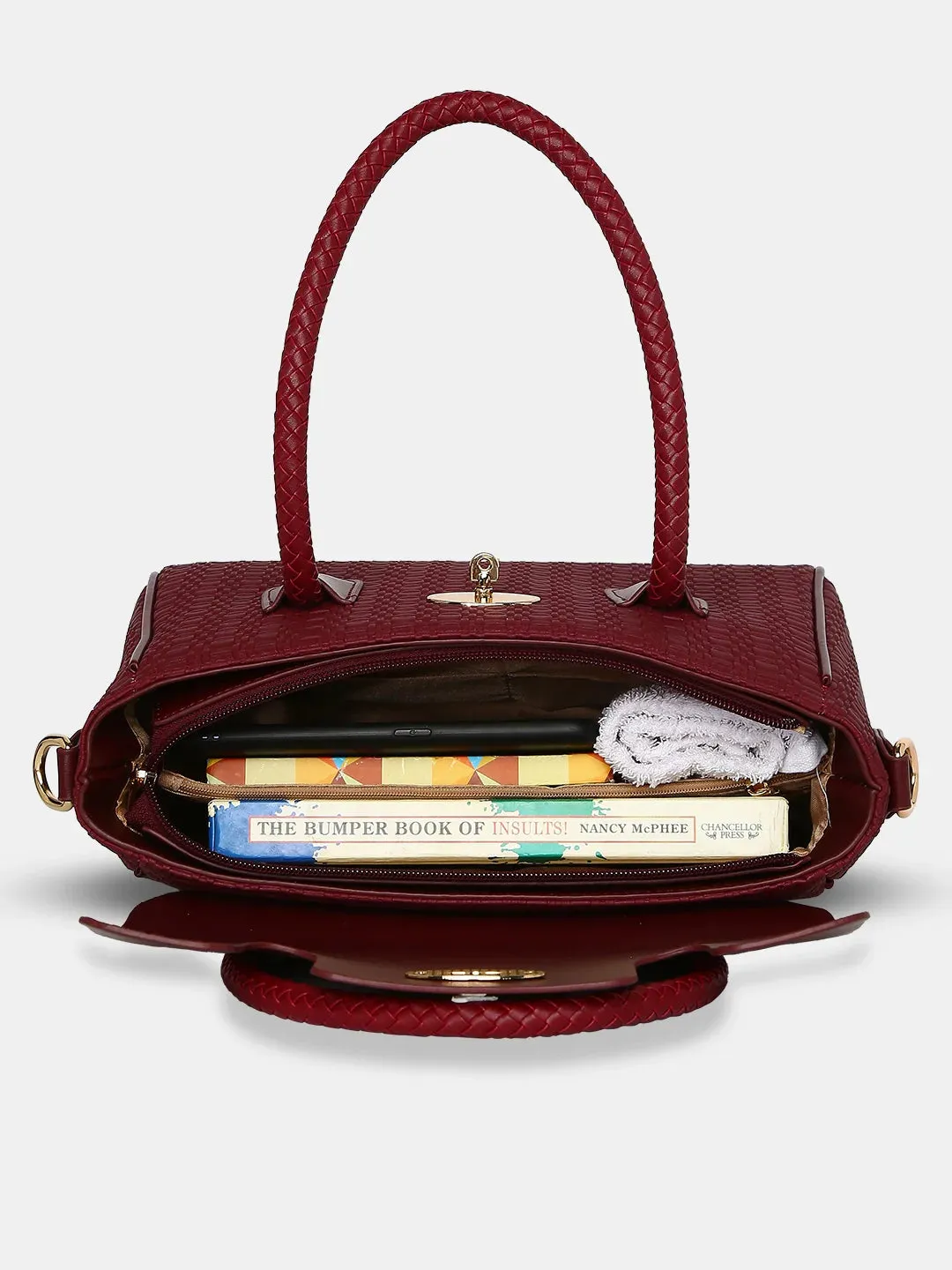 Caprese Andrea Tote Medium Office Handbag Red