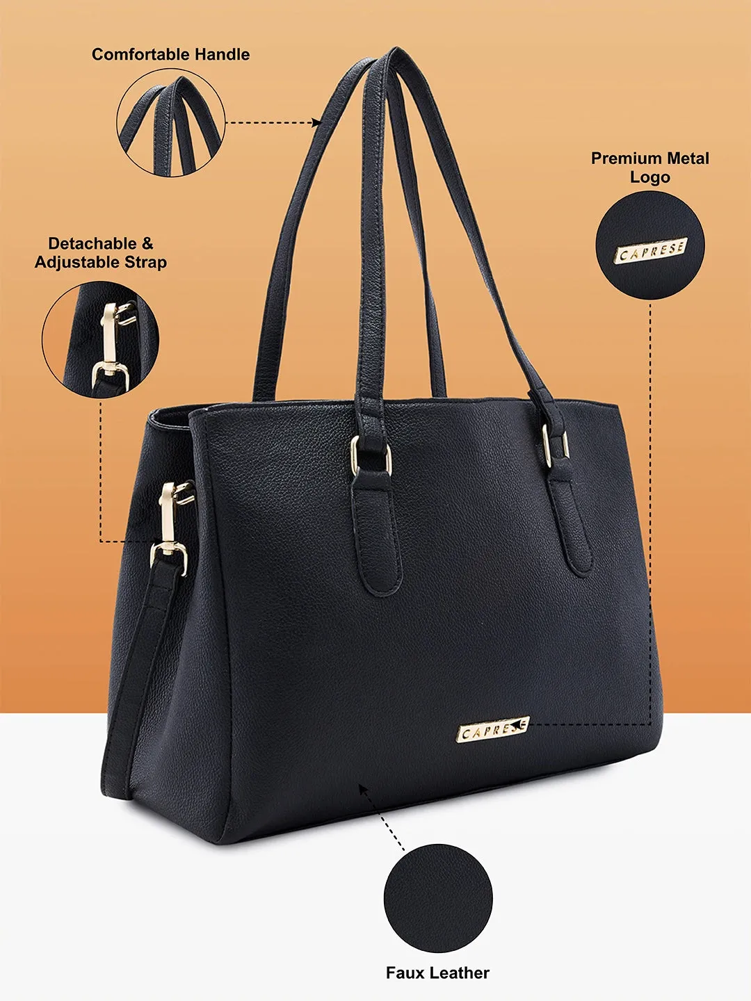 Caprese Jolie Tote Medium Black