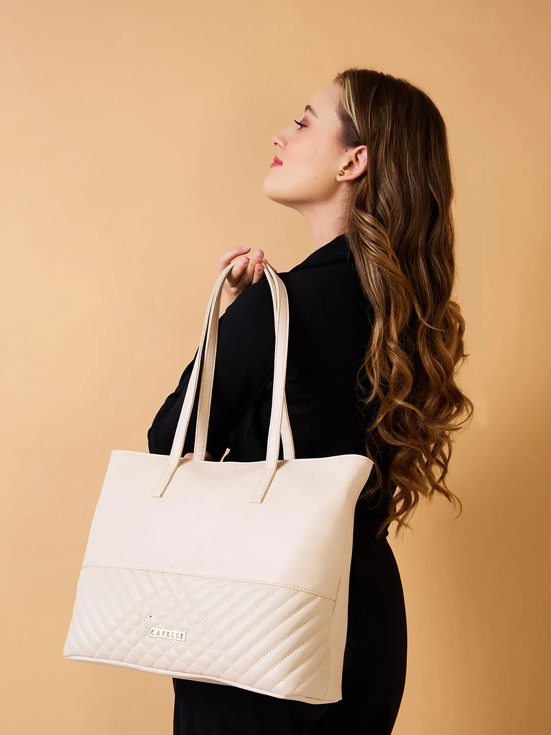 Caprese Serene Tote Medium Off White