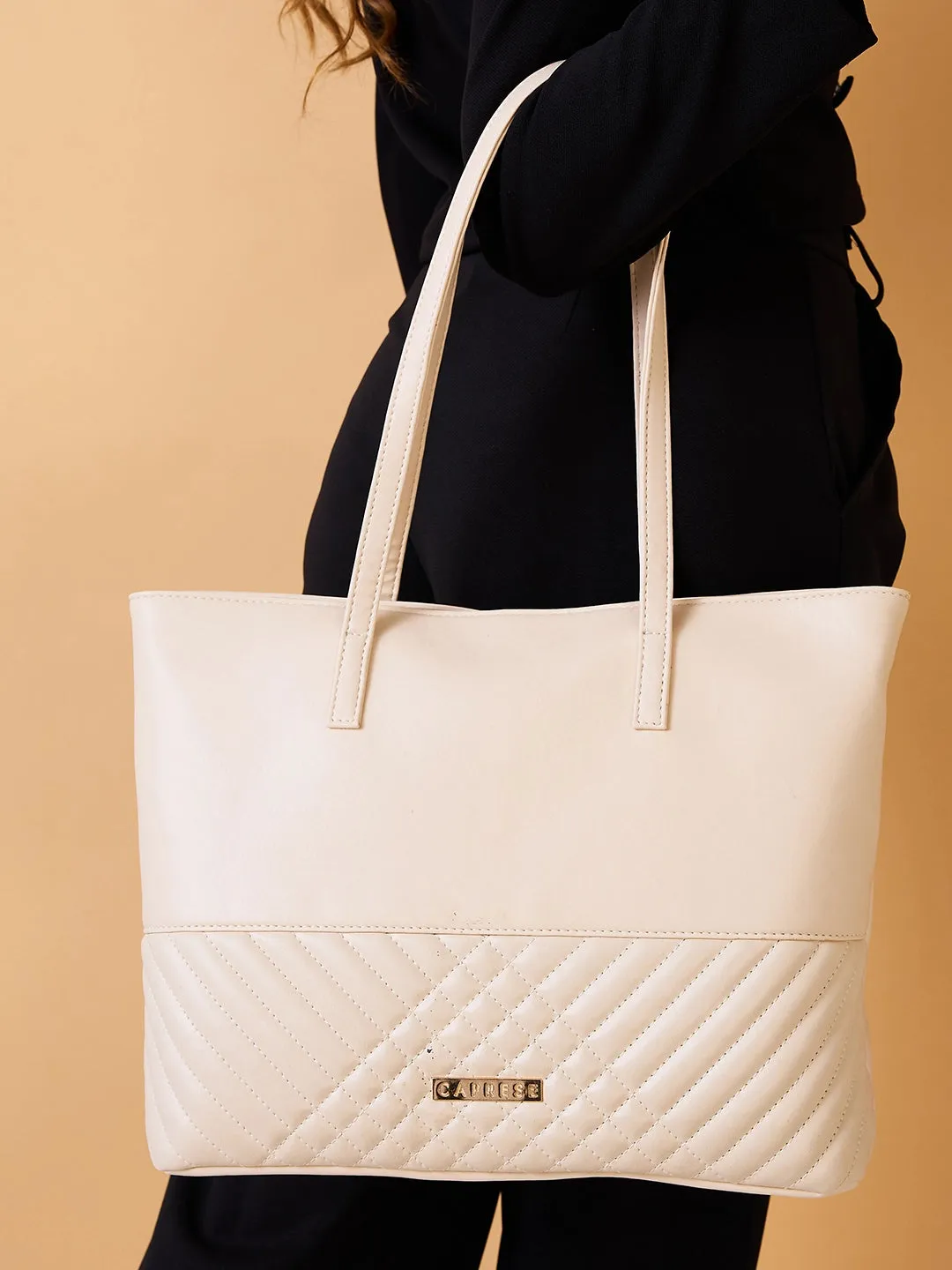 Caprese Serene Tote Medium Off White