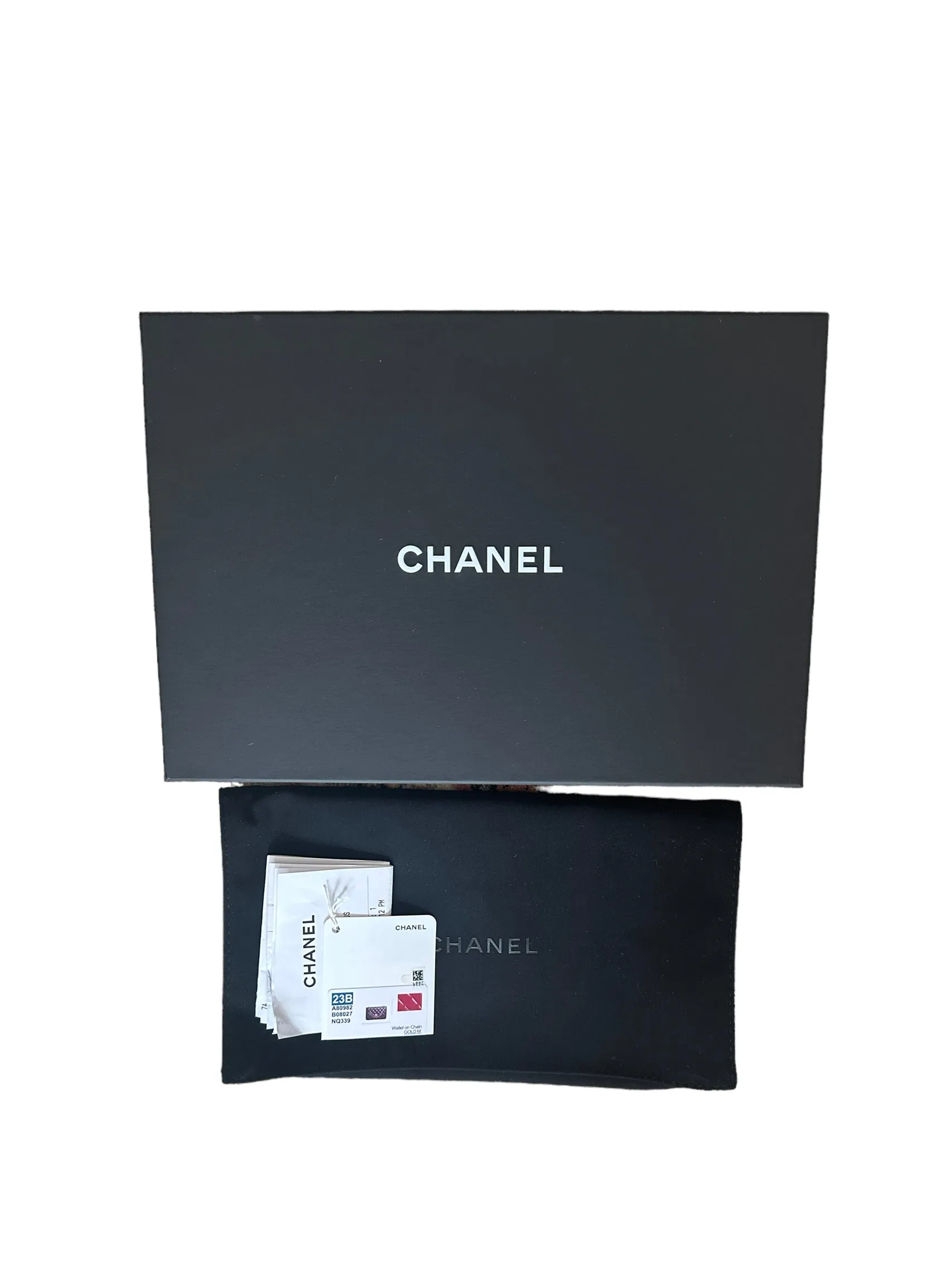 Chanel 2023 NEW Red Lambskin Quilted Trendy CC Wallet On Chain WOC Bag