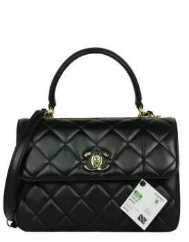 Chanel NWT 2024 Black Lambskin Quilted Trendy CC
