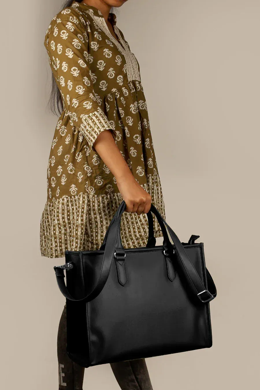 Charlotte Box Vegan Leather Tote Bag