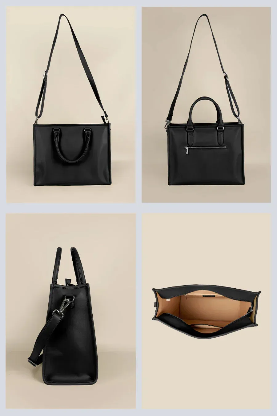 Charlotte Box Vegan Leather Tote Bag