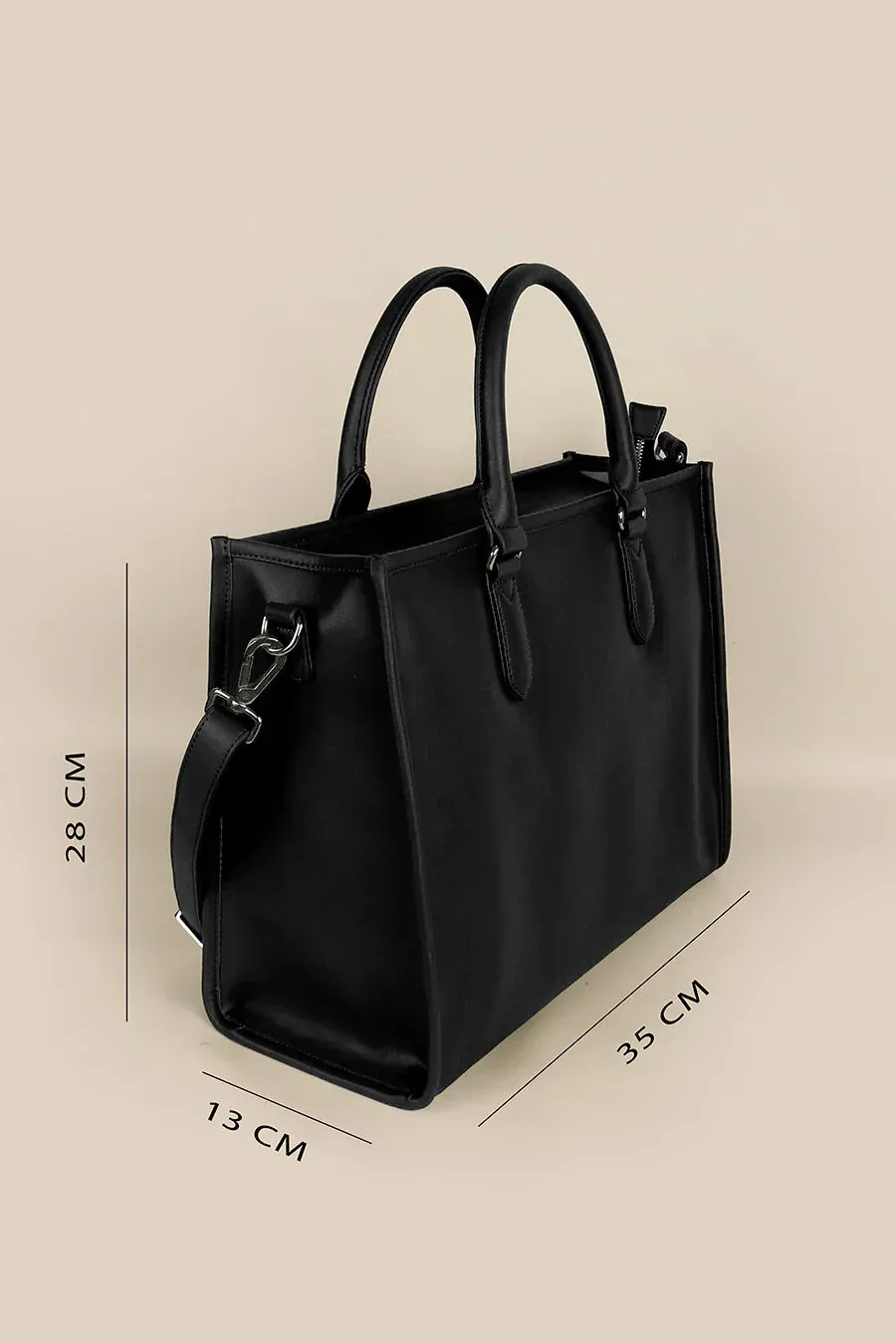 Charlotte Box Vegan Leather Tote Bag