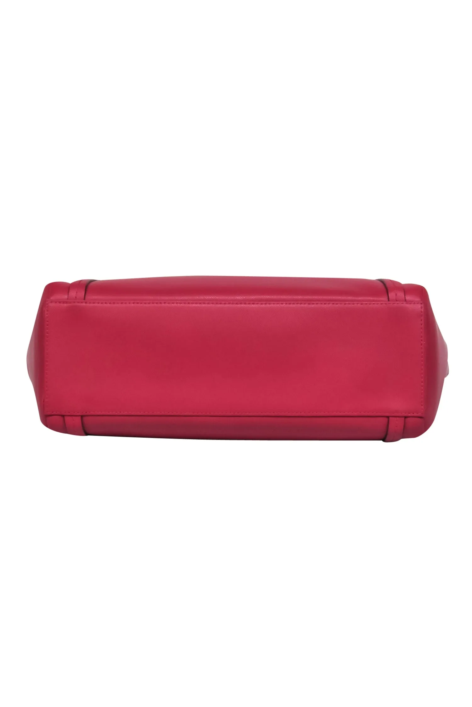 Coach - Magenta Leather Zippered Tote w/ Crossbody Strap