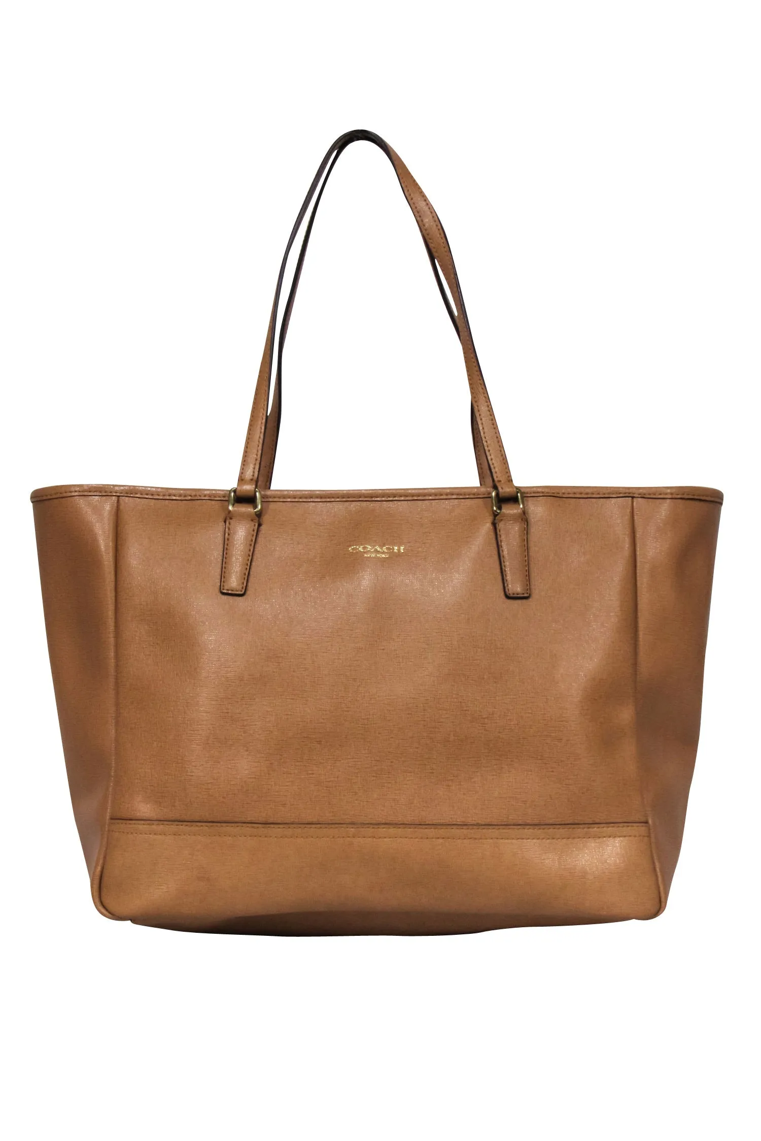 Coach - Tan Saffiano Leather Tote Bag