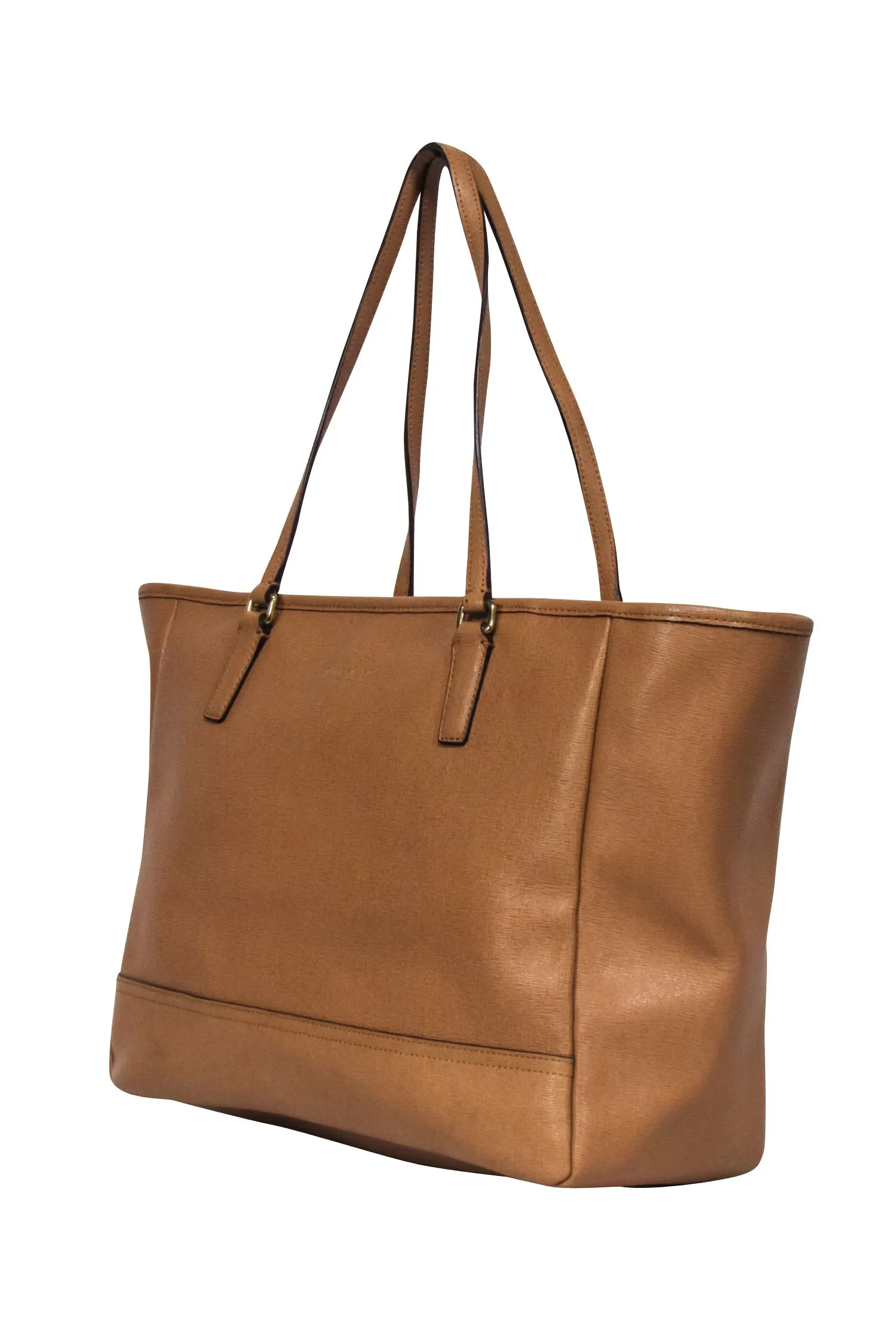 Coach - Tan Saffiano Leather Tote Bag