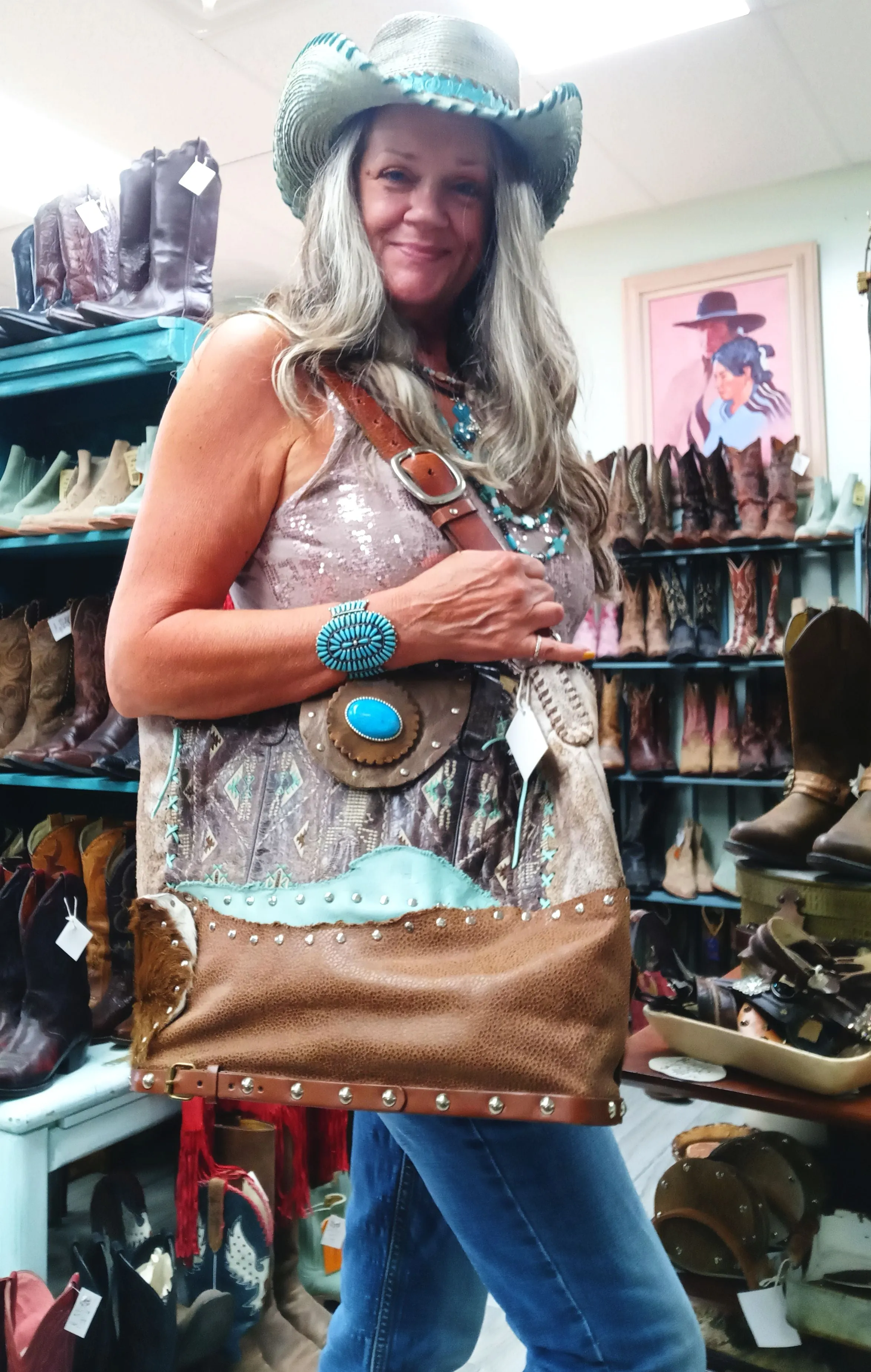 Cowboy Boot Laptop Tote LT40