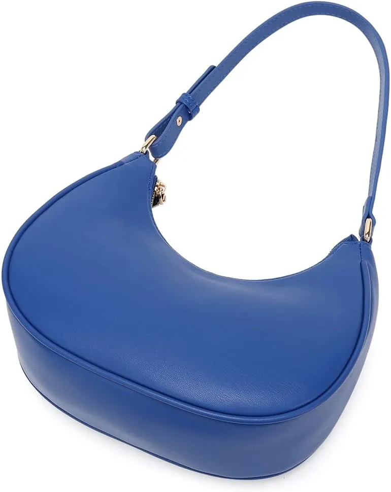 Crescent Shoulder Bags for Women Cute Hobo Tote Handbag Under the Arm Purses Mini Clutch Purse with Zipper Closure