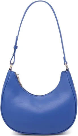 Crescent Shoulder Bags for Women Cute Hobo Tote Handbag Under the Arm Purses Mini Clutch Purse with Zipper Closure