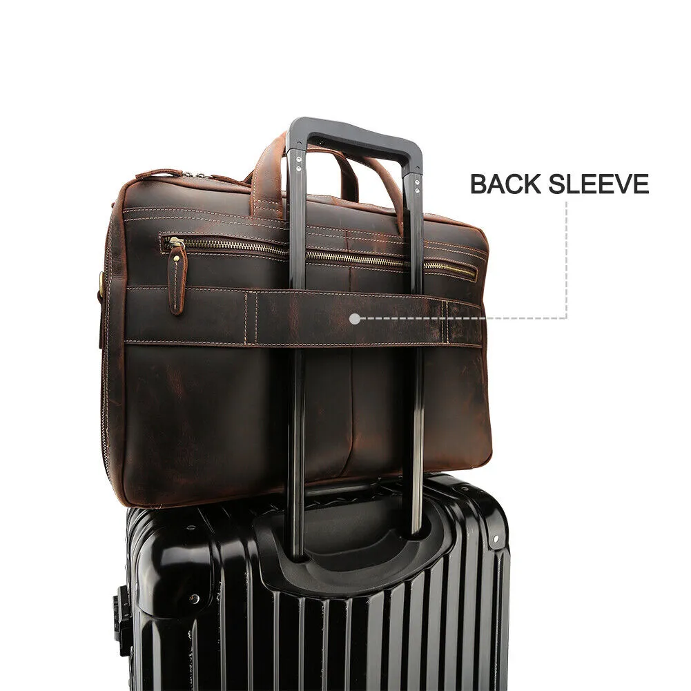 Dark Real Leather Messenger Bag