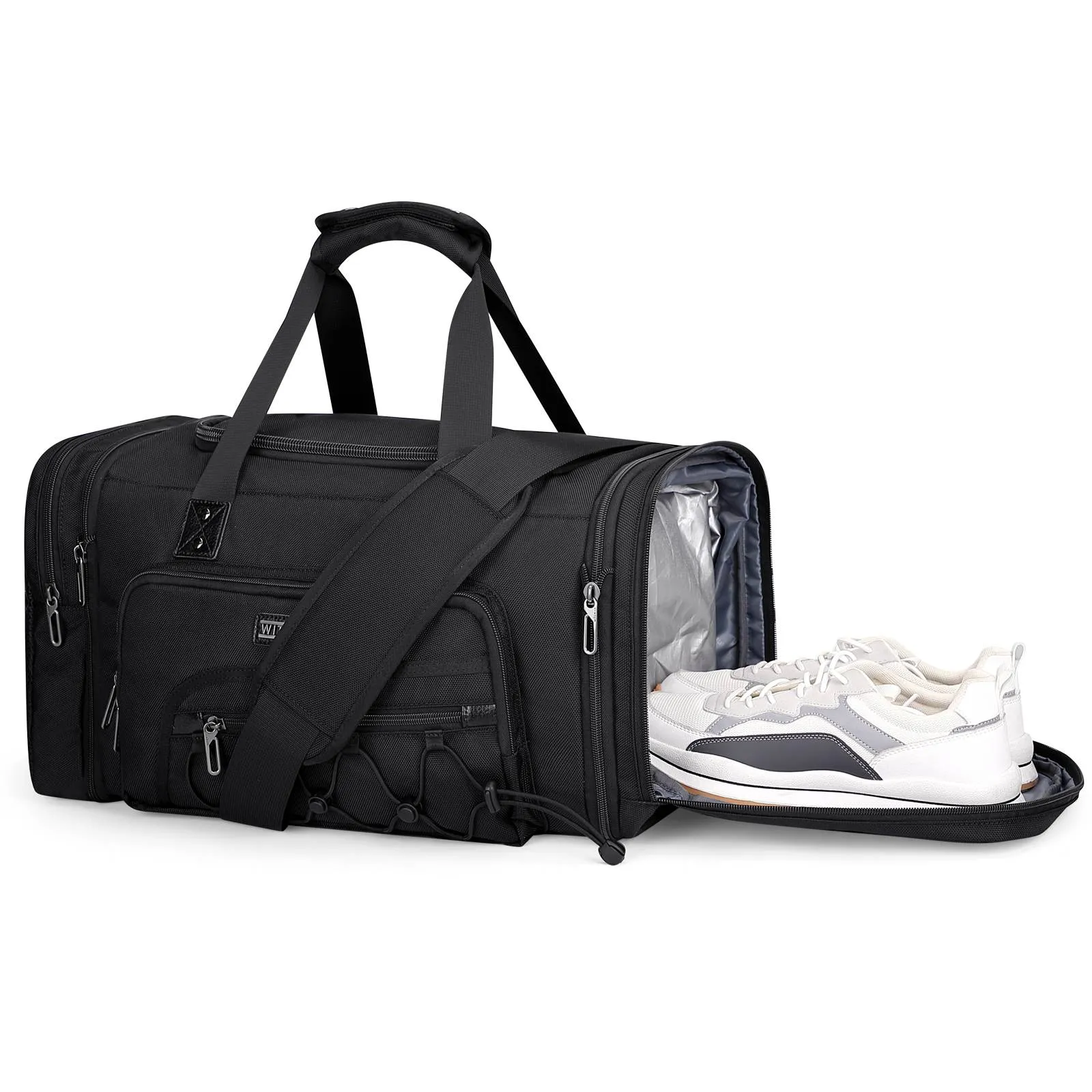 Duffel Bag Nylon Large Gym Weekender Bag With Shoe Compartment