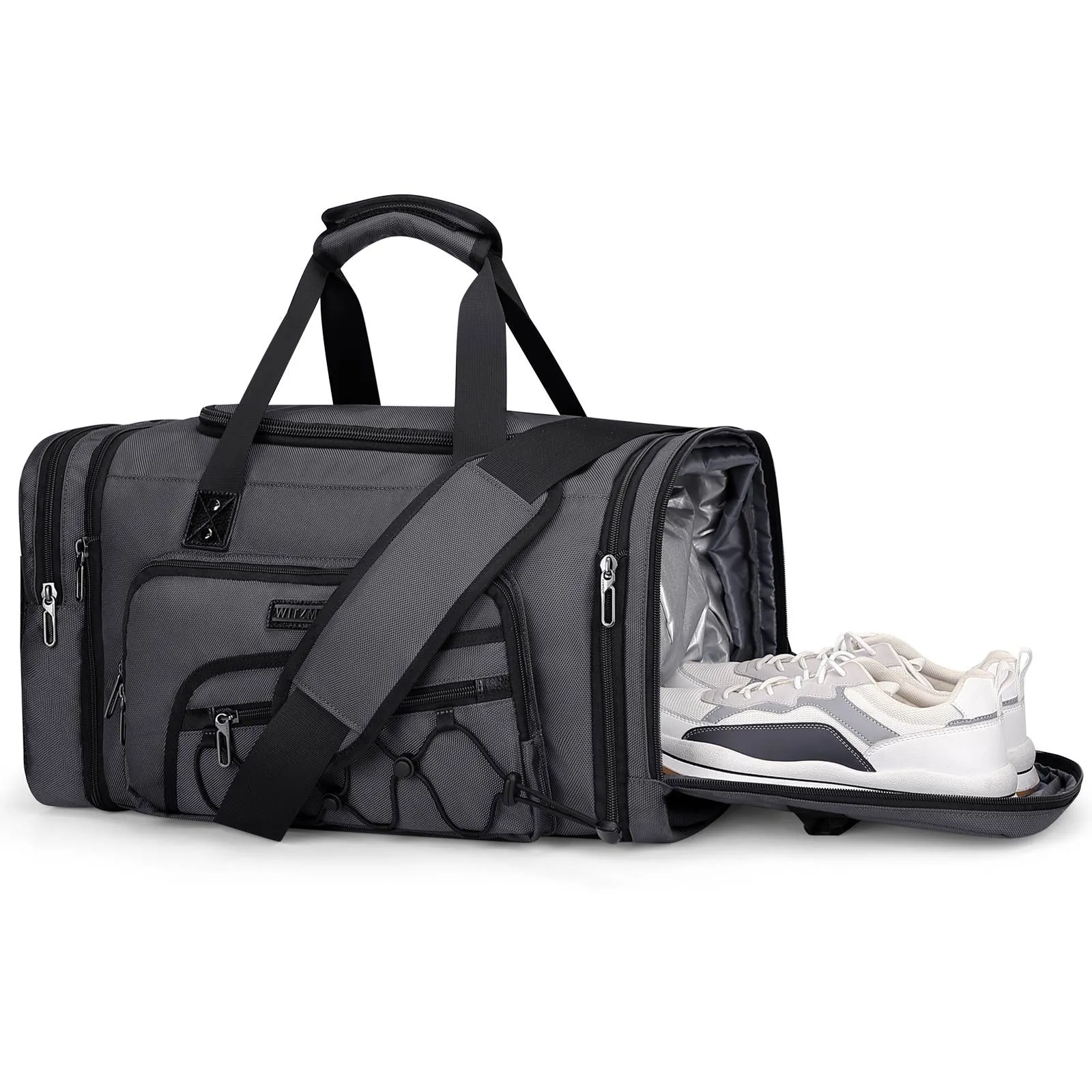 Duffel Bag Nylon Large Gym Weekender Bag With Shoe Compartment