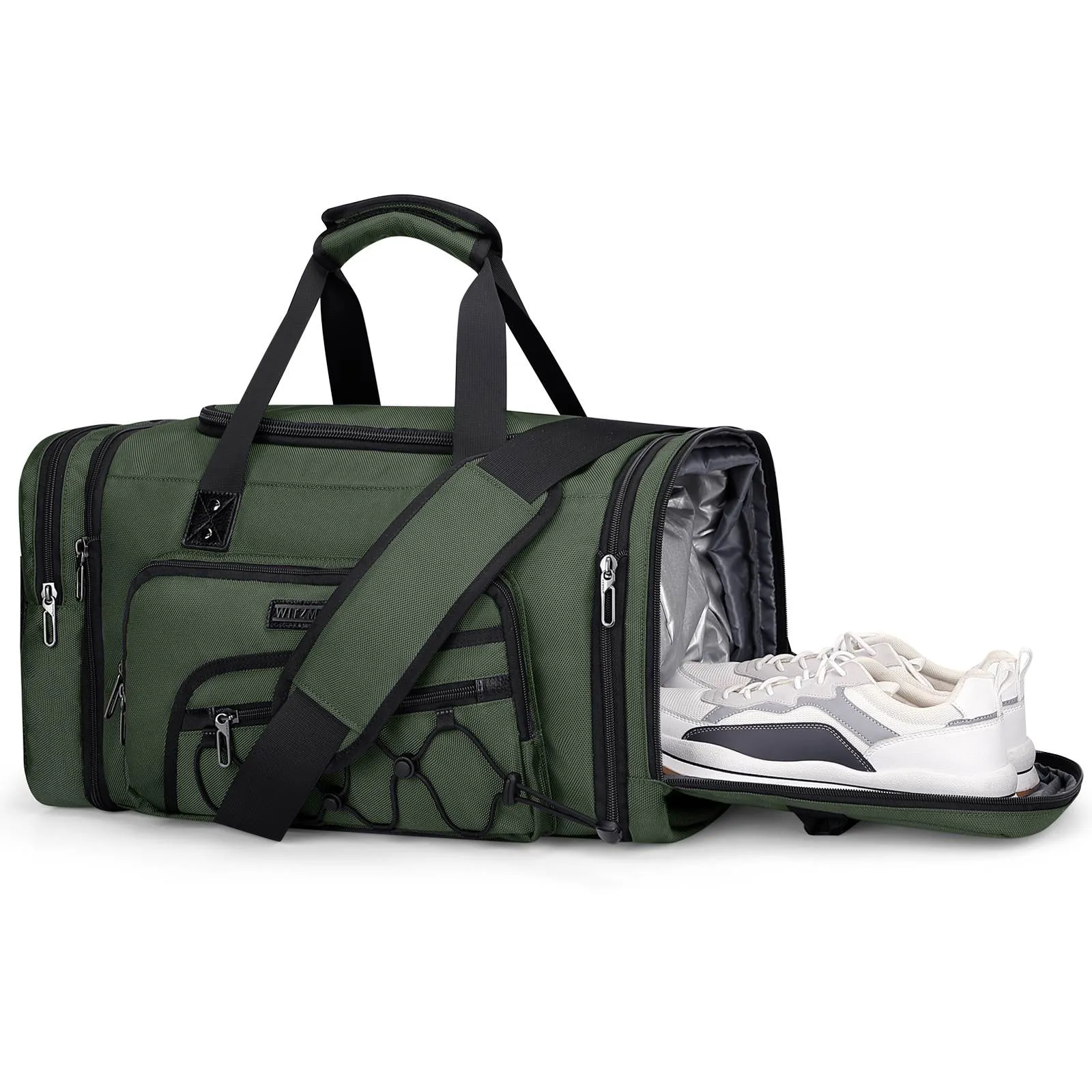 Duffel Bag Nylon Large Gym Weekender Bag With Shoe Compartment