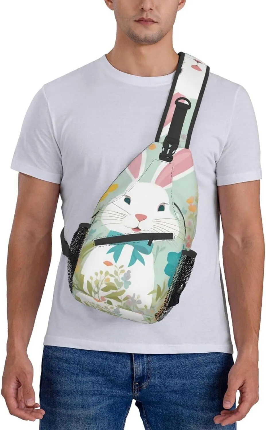 Eiffel Tower Shoulder Bag Crossbody Backpack Chest Bag Lightweight Sling Daypackstravel Hiking Cycling For Men Women