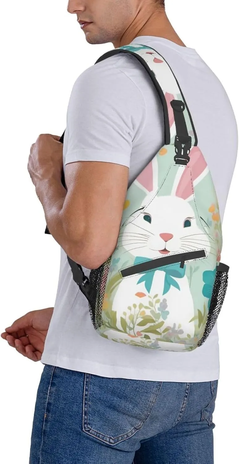 Eiffel Tower Shoulder Bag Crossbody Backpack Chest Bag Lightweight Sling Daypackstravel Hiking Cycling For Men Women