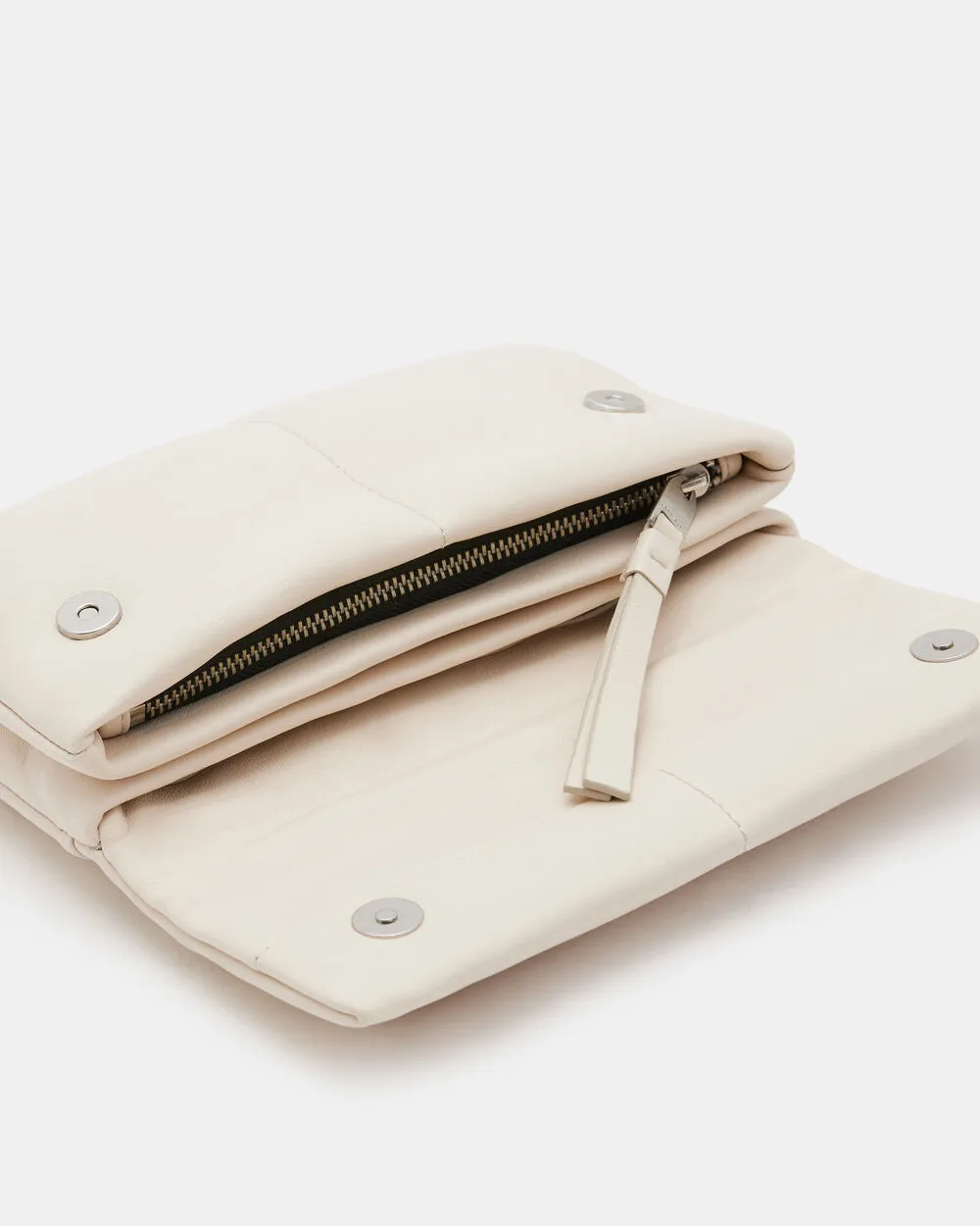 Ezra AllSaints Quilted Leather Crossbody Bag, Desert White