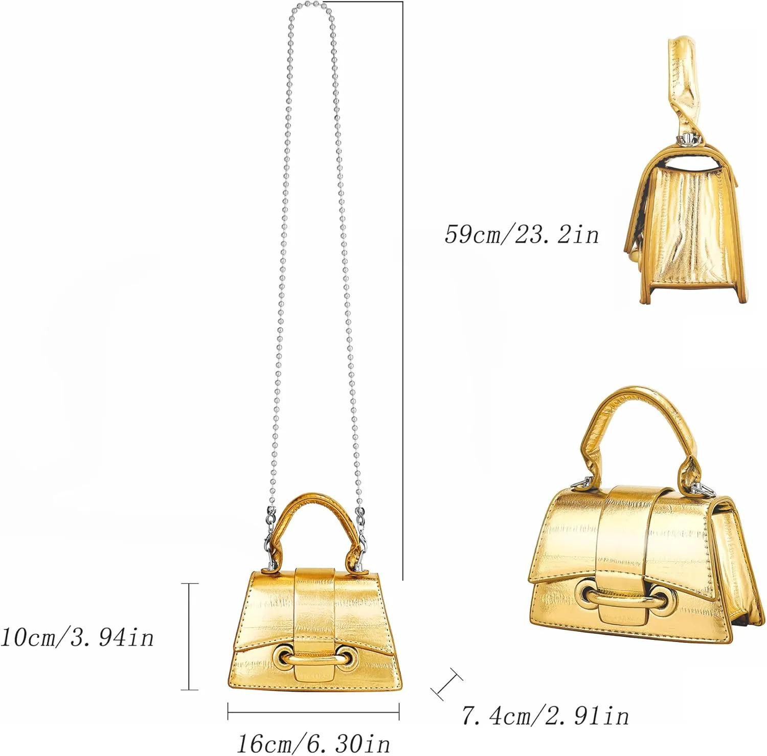 FALETO Mini Purses for Women Y2K Top Handle Crossbody Bag Stylish Tiny Clutch Shoulder Handbag for Cocktail Party Prom