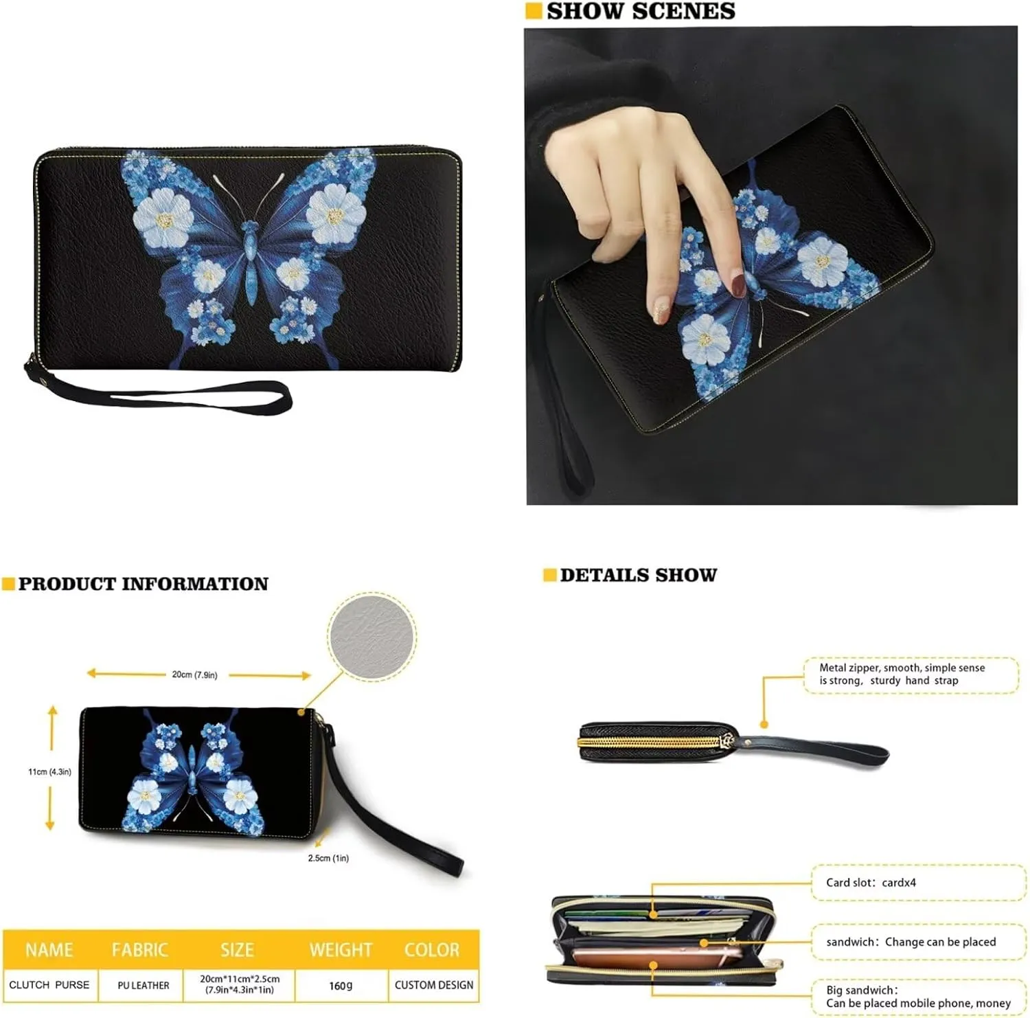 Fashion Purse and Wallet Set for Women Travel Outdoor Shopping Work