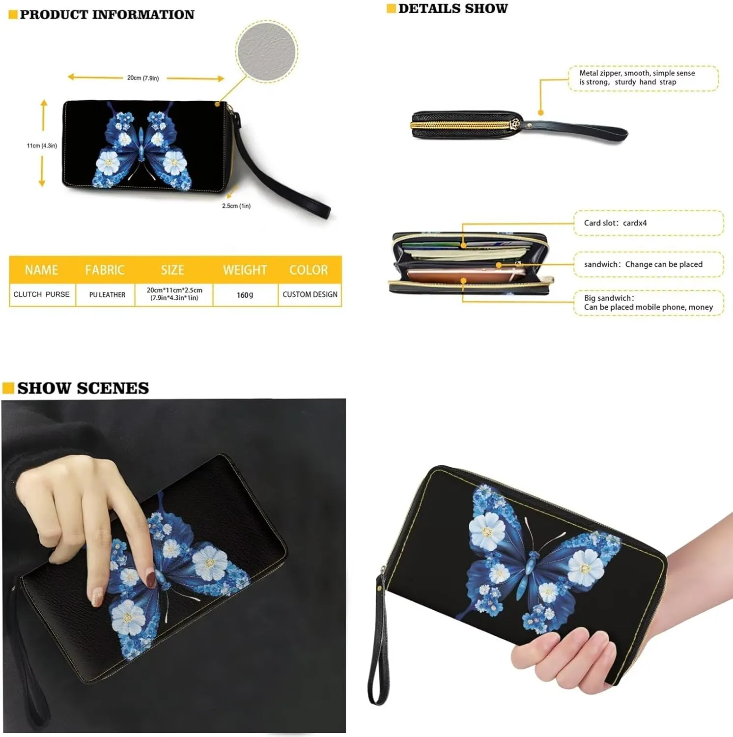 Fashion Purse and Wallet Set for Women Travel Outdoor Shopping Work