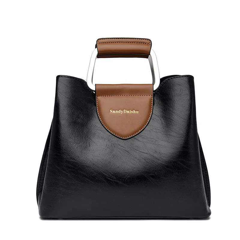 Fashionable genuine leather kangaroo bag for women new autumn and winter large capacity women's bag soft leather mother's handbag for women