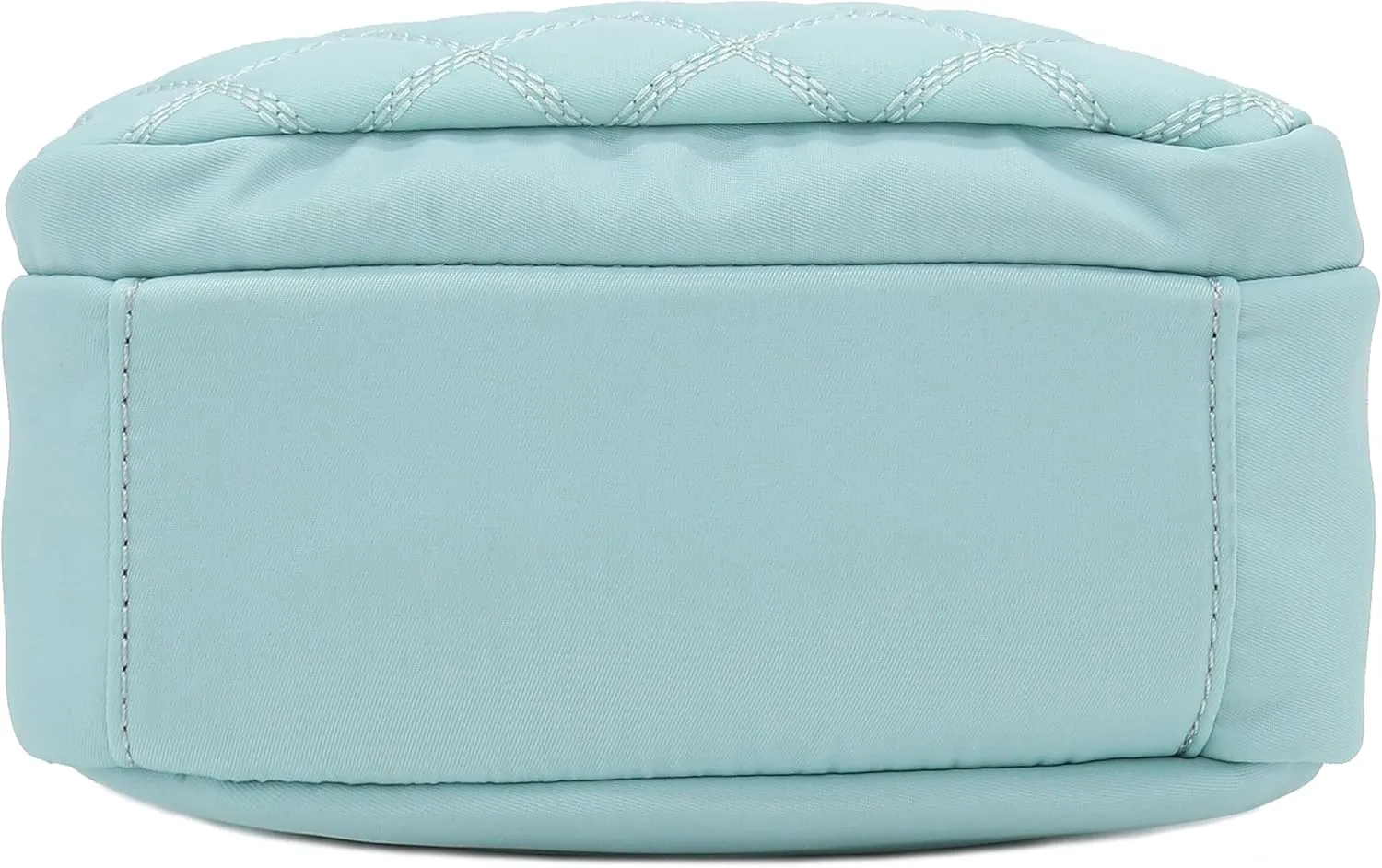 FashionPuzzle Quilted Nylon Crossbody Bag with Wide Strap