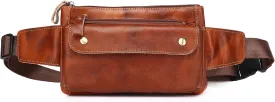 Genuine Leather Sling Bag Backpack for Men Women Chest Shoulder Satchel Crossbody Casual Outdoor Daypack, #21brown