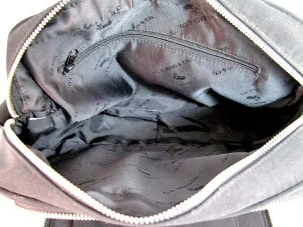 G.H. BASS & CO BLACK Shoulder Messenger Passport TRAVEL TRIP TOUR BAG PURSE