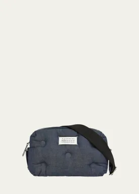 Glam Slam Quilted Denim Camera Crossbody Bag