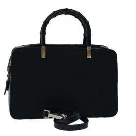 Gucci Bamboo  Canvas Handbag ()