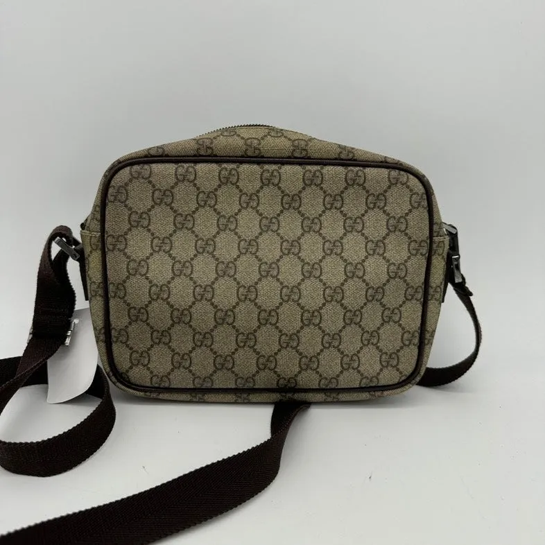 Gucci Beige Canvas Crossbody Bag Medium Size