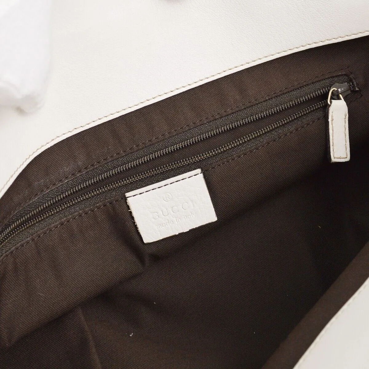 Gucci Beige White Gg Tote Handbag