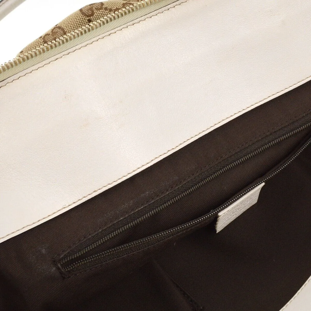 Gucci Beige White Gg Tote Handbag