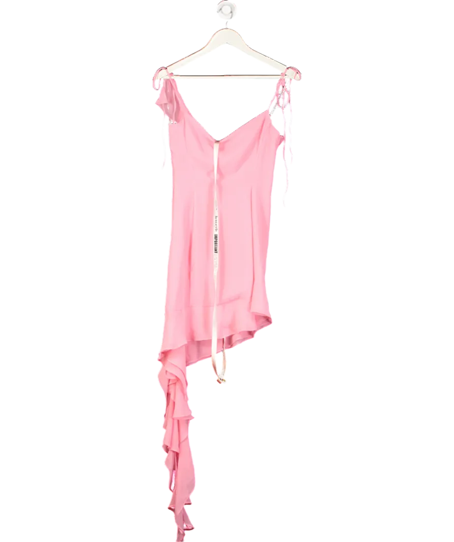 House of CB Pink Marcia Asymmetric Dress Tall UK S