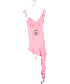 House of CB Pink Marcia Asymmetric Dress Tall UK S