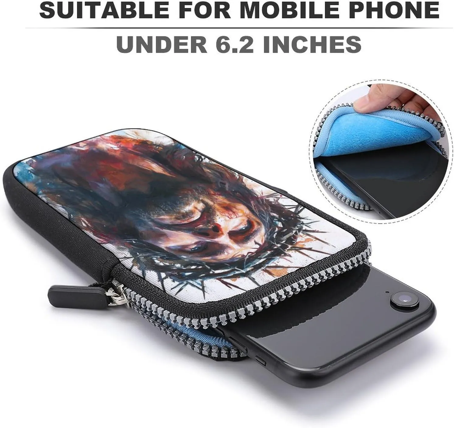 Jesus Walking through Water Crossbody Mobile Phone Bag Smartphone Bag With Adjustable Strap