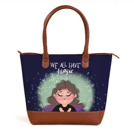 Kalānkit Vegan Leather Tote Bag For Office, Shopping, Travel & Beach Bag For Women | Handbags Purses Shoulder Bag For Women | Stylish Tote For 14-Inch Laptop | Premium Handcrafted Tote Bag For Office