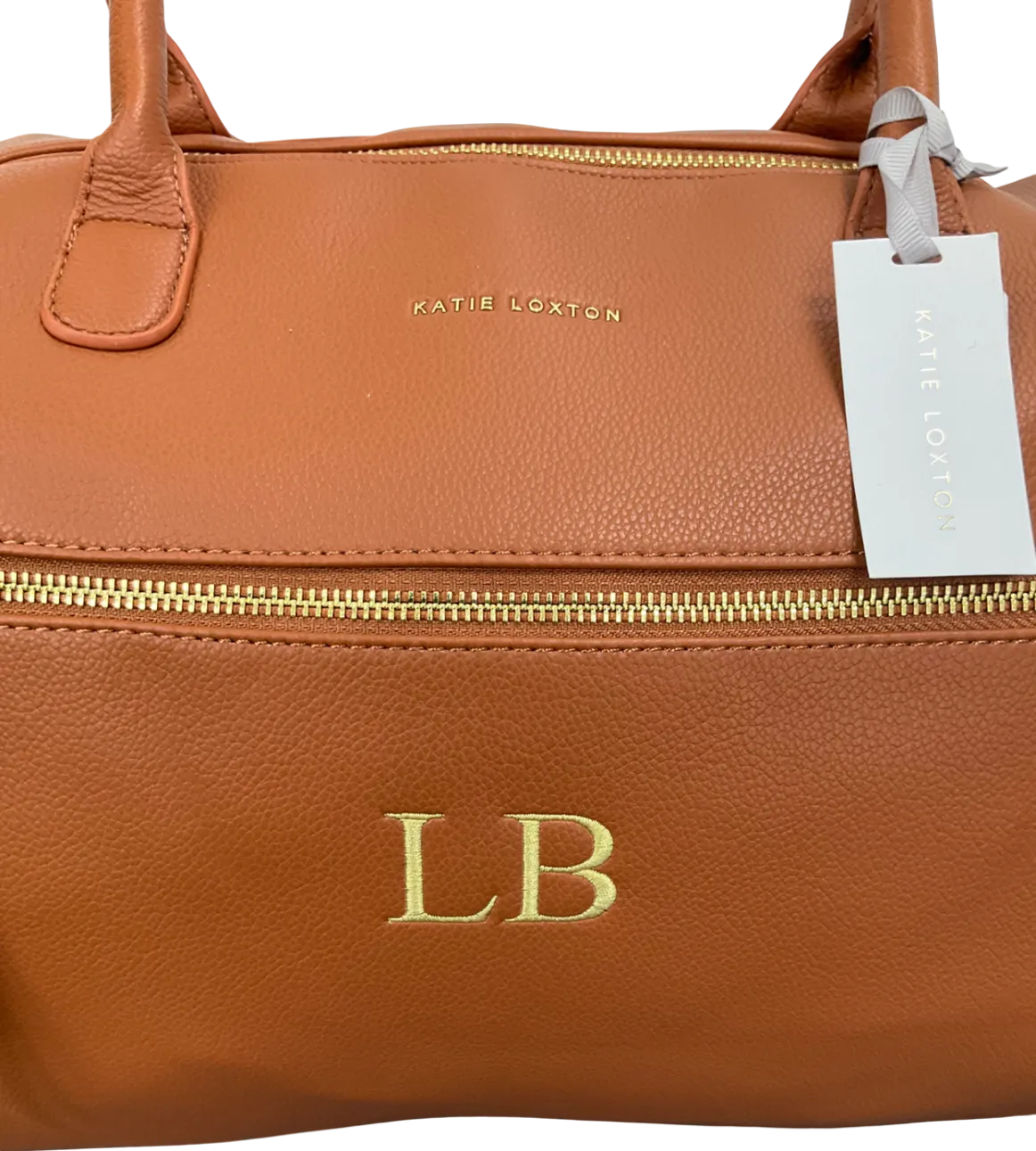 Katie Loxton Brown Large Weekend Bag With "LB" Monogram