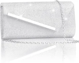Larcenciel Glitter Evening Bag, Formal Envelope Clutch Purses for Women, Ladies Handbag for Wedding Party Cocktail Date Night