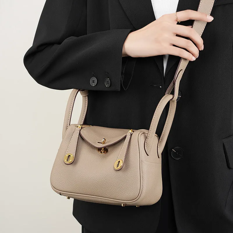Large popular new women's bag lindy bag leather shoulder messenger bag pillow bag versatile lindy bag doctor