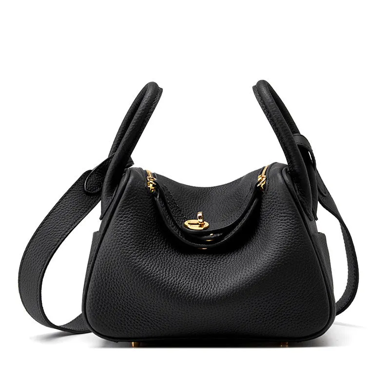 Large popular new women's bag lindy bag leather shoulder messenger bag pillow bag versatile lindy bag doctor